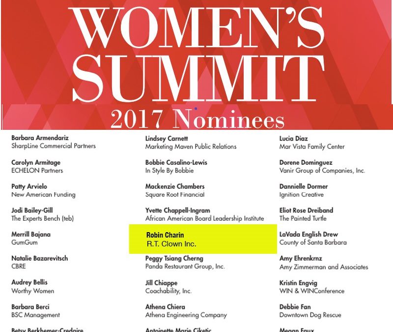R.T. Clown Inc.’s CEO Robin Charin Recognized as One of Los Angeles’ Most Inspirational Women Business Leaders by Los Angeles Business Journal